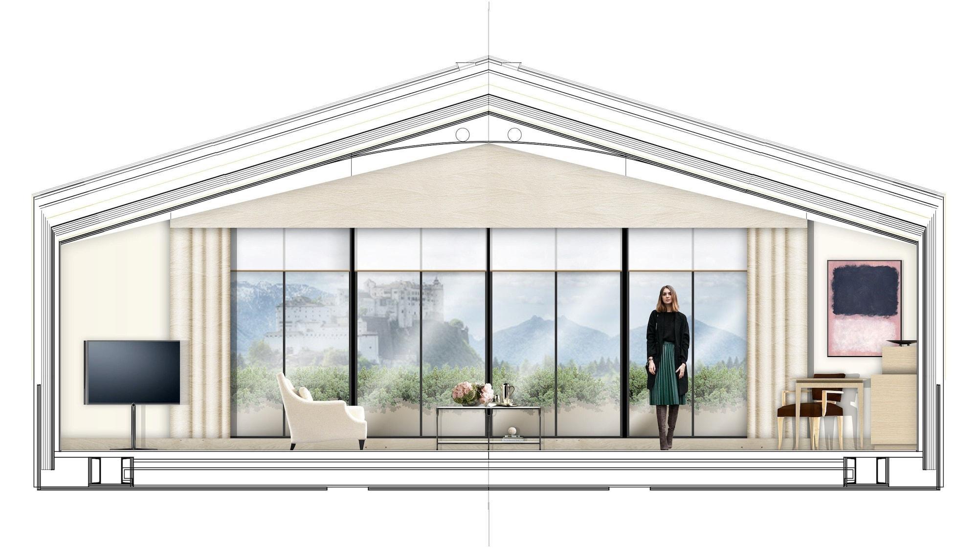 Hotel Sacher Salzburg Exterior foto A section of a proposed penthouse apartment